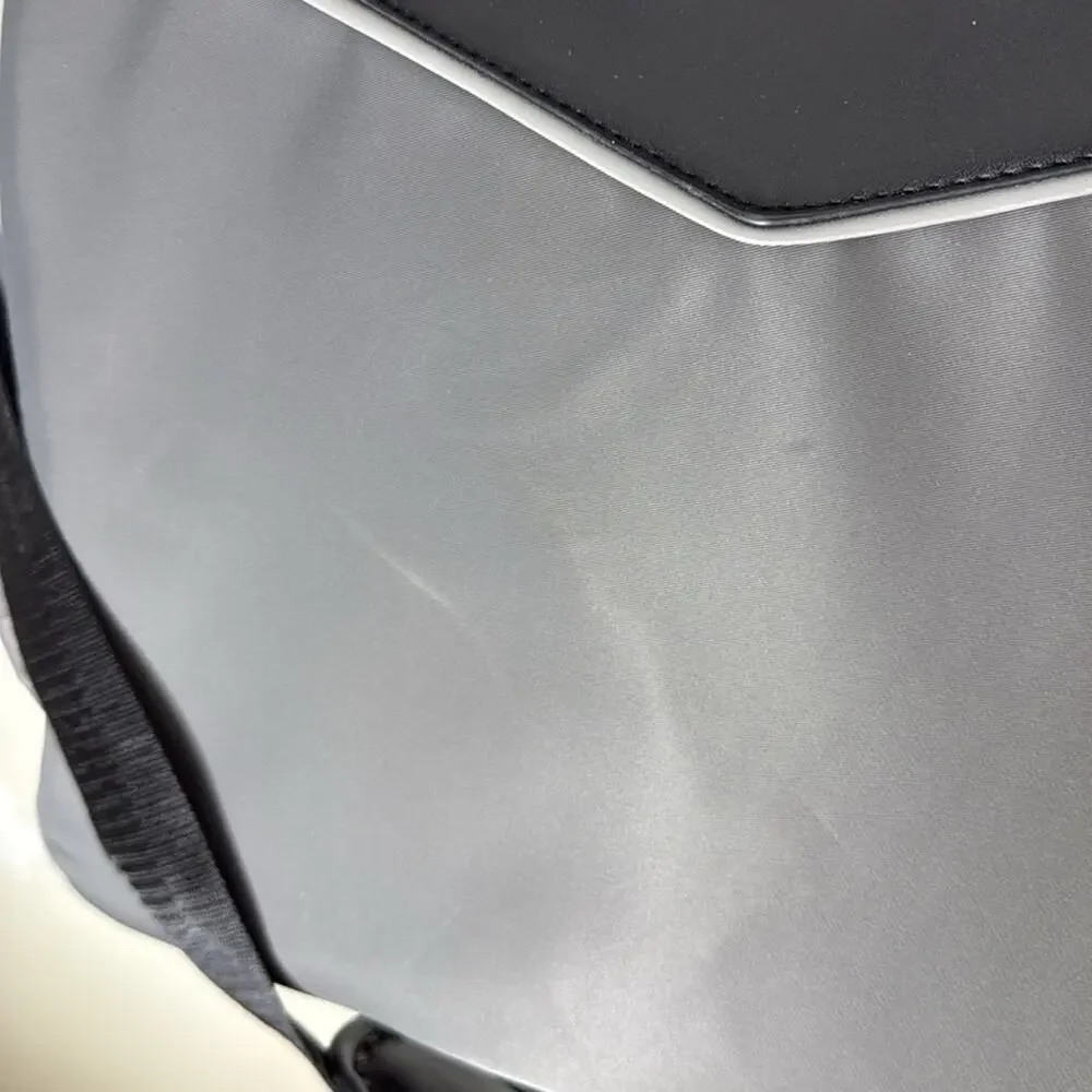 Adrienne Vittadini Gray and Black Laptop Work Tote Bag